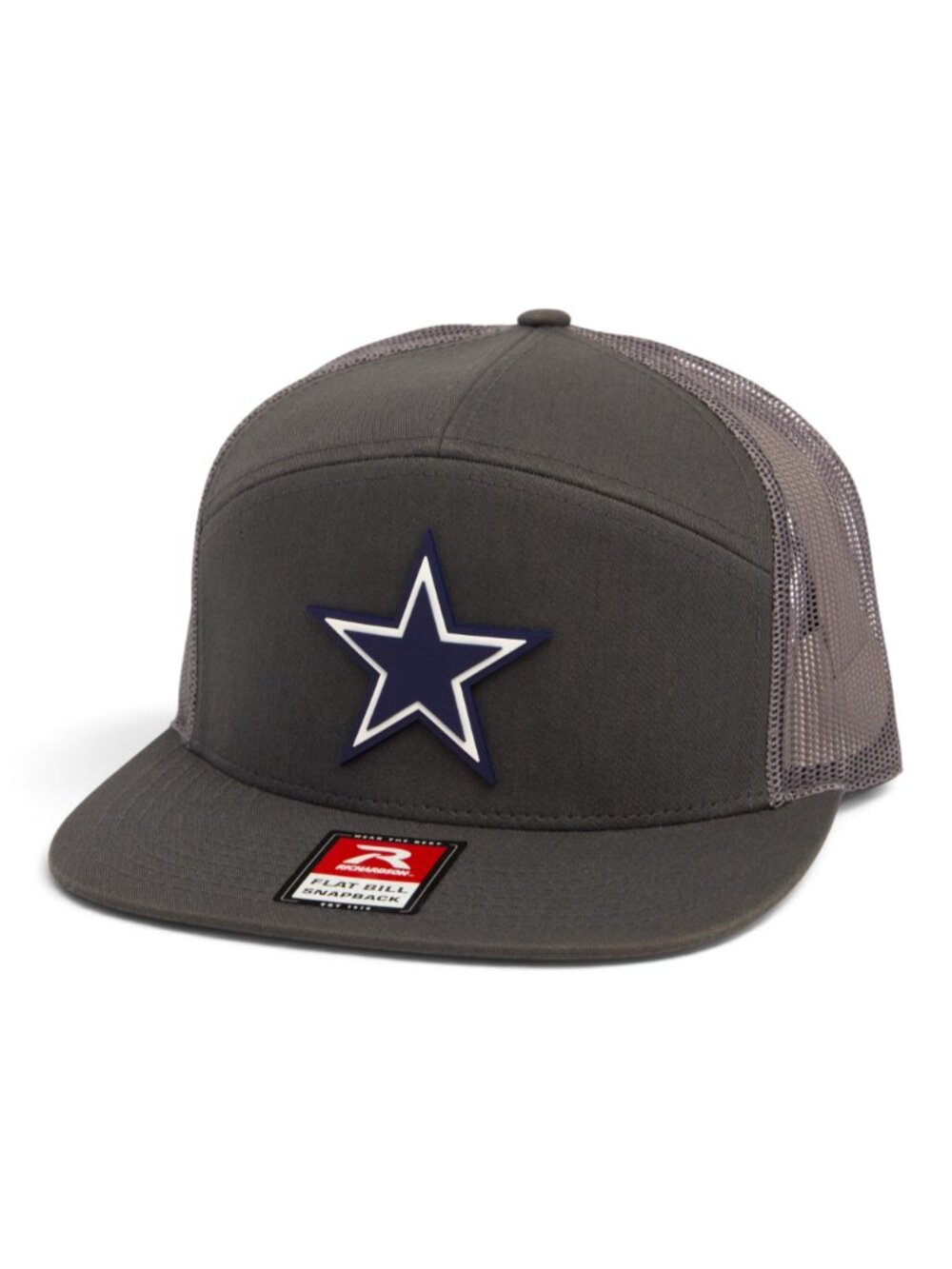 Dallas Cowboys 3D Snapback Seven-Panel Flat Bill Trucker Hat- Charcoal